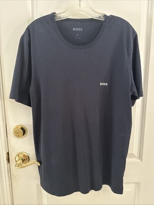 Hugo Boss Men s Crew Neck T-Shirt Navy Blue Size XL City Preppy Going Out