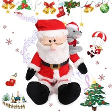 Electric Singing Santa Claus Plush Toy, Musical Dancing Christmas Decoration