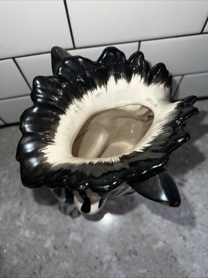 Vintage Fitz & Floyd Zebra Head Vase 9