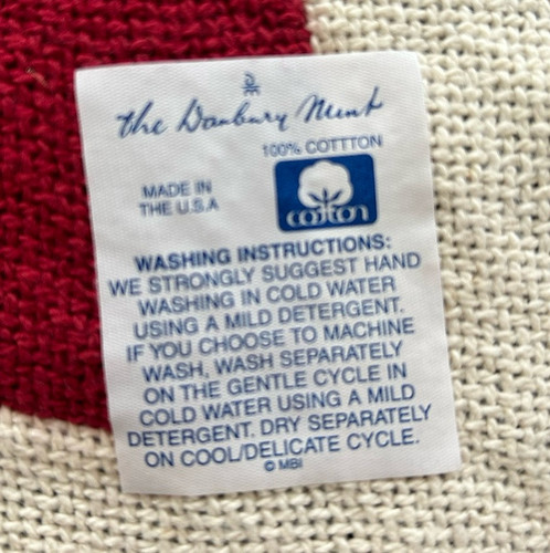 Vtg Danbury Mint Flag Blanket NEW - Picture 5 of 5