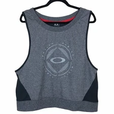 Oakley Women's Exhale Workout Pullover Jet Black Heather Large