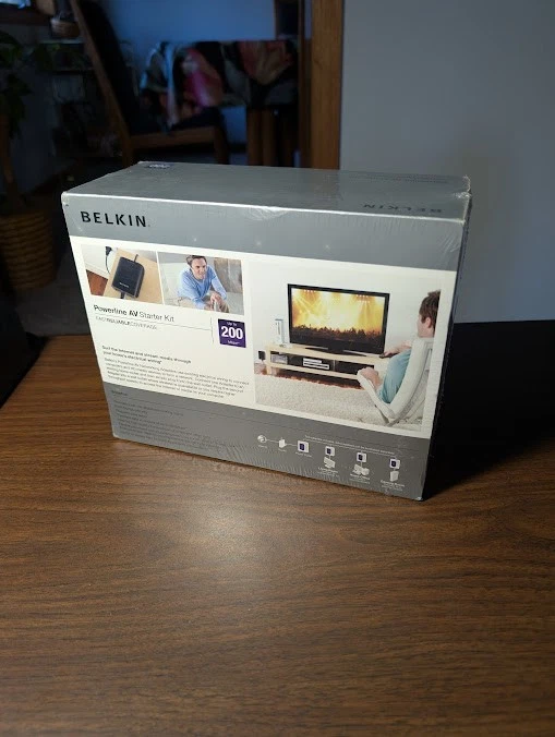 Belkin Powerline AV Starter Kit Up to 200 Mbps F5D4074 New in Shrink - Image 2 of 3