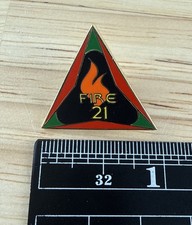 Vintage USFS Fire 21 Wildland Lapel Pin US Forest Service Triangle Firefighter