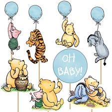 16Pcs Classic Winnie Centerpieces for Baby Shower Decorations Boys Oh Baby Ta...