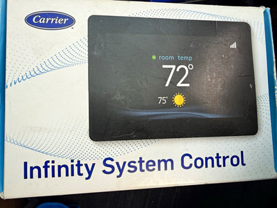 Carrier Infinity System Control Touchscreen Thermostat Programmable Alexa Black