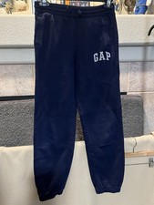 Gap Kids Size XL 12 Fleece Logo Jogger In Navy Uniform - EUC