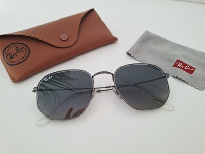 Ray Ban HEXAGONAL RB 3548 N Grau Silber Verlaufsglas unisex  NP 133,-