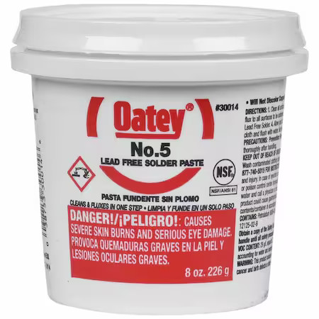 Oatey 30014 Paste Flux, Paste, Petroleum, 8 Oz.