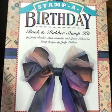 New- Happy Birthday-Rubber Stamp Kit w/ Book: Stamps, Cards,Markers,Ornaments
