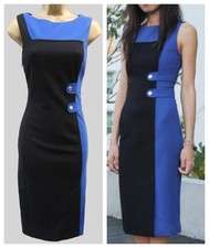 BNWT Women's (Karen Millen Dress ) in Black & Blue RRP £175 (UK 8 size) Party