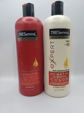(2) TRESEMME EXPERT KERATIN SMOOTH COLOR SHAMPOO CONDITIONER MOROCCAN OIL 25 OZ