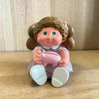Cabbage Patch Kid Coin Piggy Bank Vinyl Vintage 1980s Doll Purple Dress CPK