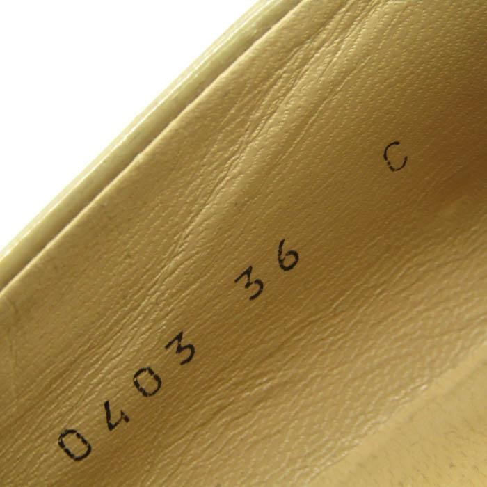 GUCCI Slip-Ons Leather Loafers Dress Shoes Size:36/JP:23 Beige 141141K Authentic thumbnail 4