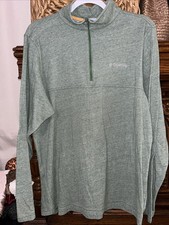 Columbia Size Large 1/4 Zip Pullover Green Long Sleeves