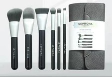 Sephora Collection 7-Piece Makeup Brush Set with Roll-Up Brush Case DISCONTINUED