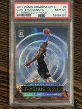 2019 PANINI DONRUSS OPTIC T-MINUS 3,2,1 8 GIANNIS ANTETOKOUNMPO HOLO PSA GEM 10