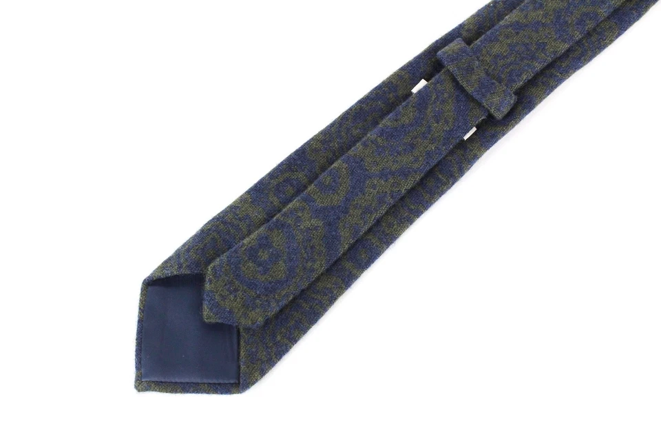 SUITSUPPLY Corbata Para Hombre ~150 x 8 cm Azul Estampado Gráfico Lana Mezcla Seda Prendas para el Cuello Foto 4 de 4