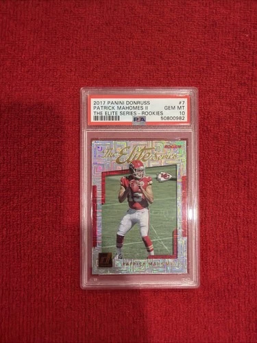 2017 Donruss Patrick Mahomes Elite Series Rookies #7 Gem Mint RC Insert PSA 10