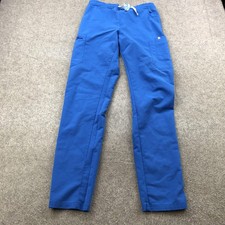 FIGS Scrub Pants Mens Small Blue Technical Collection 1.5 Cargo Drawstring Tall