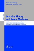 Learning Theory And Kernel Machines | Bernhard SchöLkopf (U. A.) | Taschenbuch