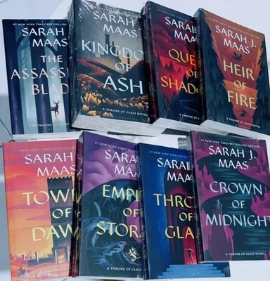Throne of Glass Series Books 1-8 by Sarah J. Maas Paperback English Set New