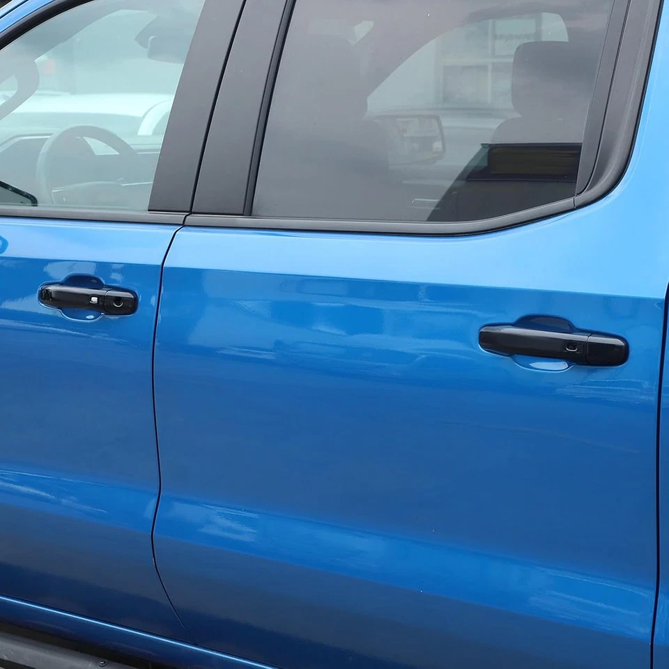 Chevy Tahoe Suburban Yukon 2021-2025 NEGRO BRILLANTE manija de puerta cubiertas con 4 llaves inteligentes Foto 3 de 4