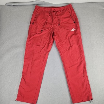 100 Thieves Pants Men s Large Red Ankle Zip Pockets Sports Nylon Windbreaker