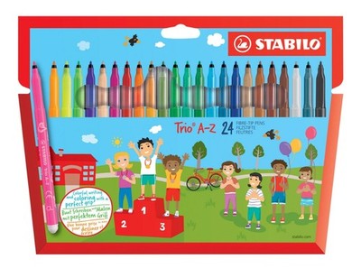 STABILO  FILZSTIFT MIT DREIKANT GRIFFZONE TRIO A-Z 24 STÜCK NEU OVP