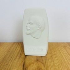 Vintage Soviet Porcelain Souvenir Plaque Lenin 100 Years Anniversary USSR 1970