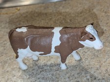 Schleich SIMMENTAL DAIRY COW am limes 69 Brown & White Farm Retired D-73527