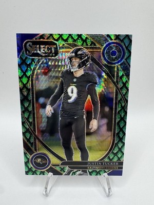 2024 Panini Select - Club Level Justin Tucker #274 Dragon Scale Prizm /81