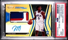 2020-21 Certified Tyrese Maxey Rookie Patch Autograph Gold /10 PSA 9