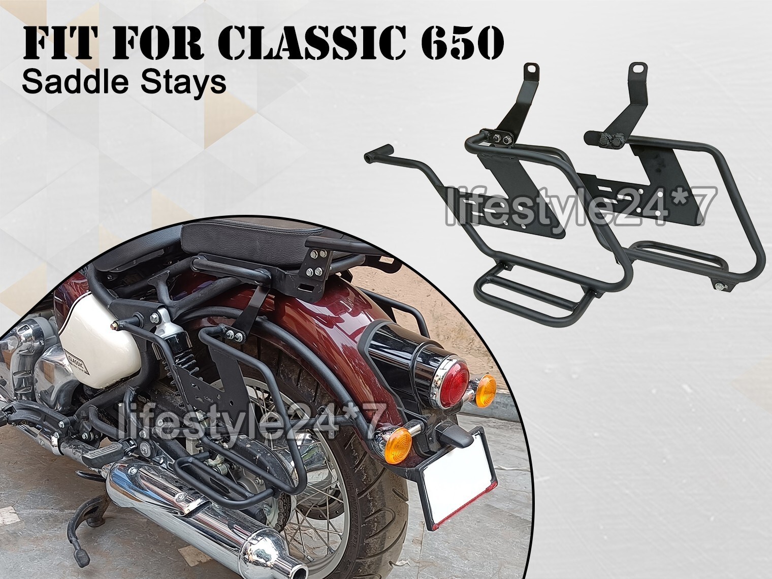 SILLA DE MONTAR STAY NEGRA apta para Royal Enfield Classic 650