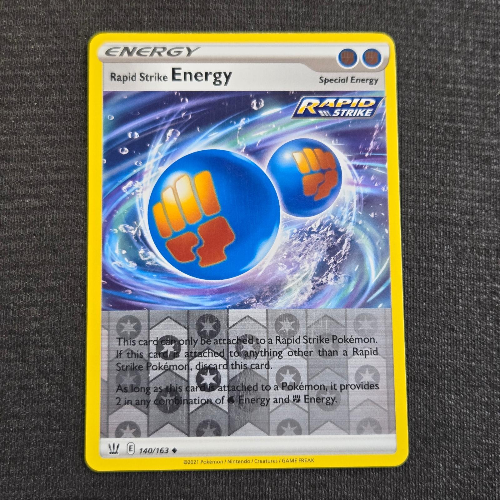 Pokemon Battle Styles Rapid Strike Energy  140 Reverse Holo Near Mint