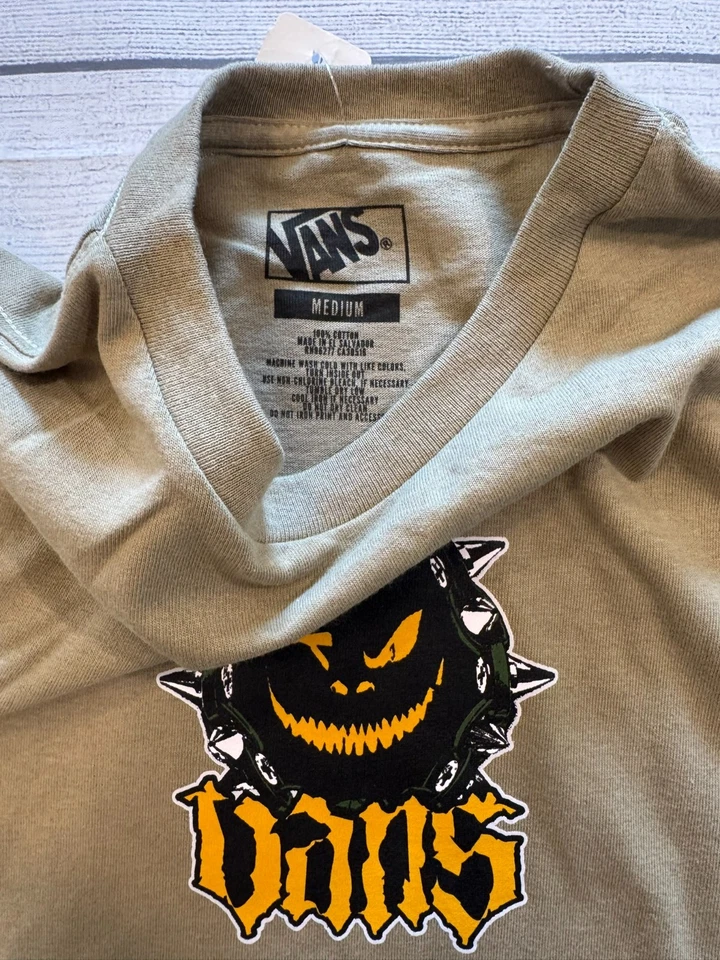 Vans T Shirt Kids Youth Boys Medium 10-12 New Happy Spike Bay Leaf Skate Tee - Image 2 of 4