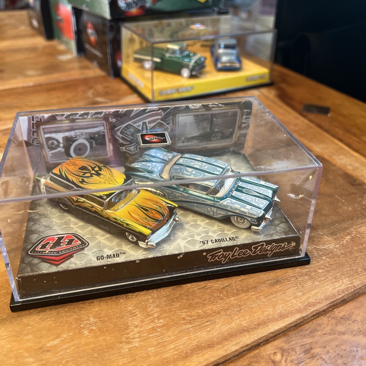 Hot Wheels 100% Troy Lee Designs Go-Mad and '57 Cadillac