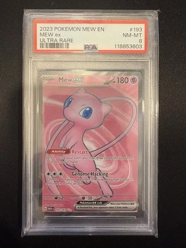 Pokémon Mew EX TCG 193/165 Scarlet & Violet 151 PSA 8