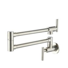 Wall-Mount Pot Filler Faucet Brushed Nickel