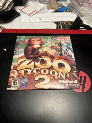 Kellogg's Zoo Tycoon 2 PC Game Untested Parts Or Repair