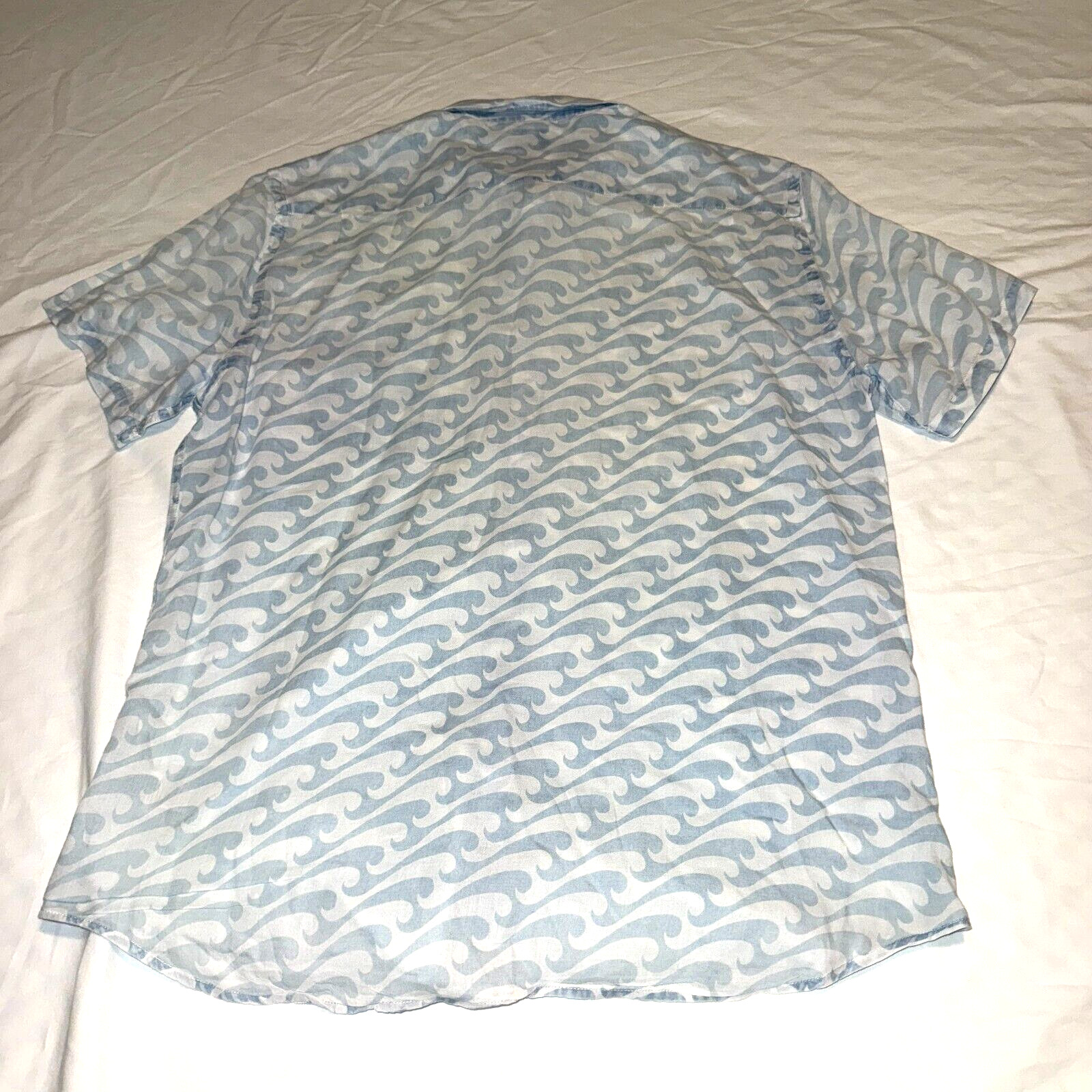 Faherty Shirt Button Up Lightweight Wave Pattern … - image 2