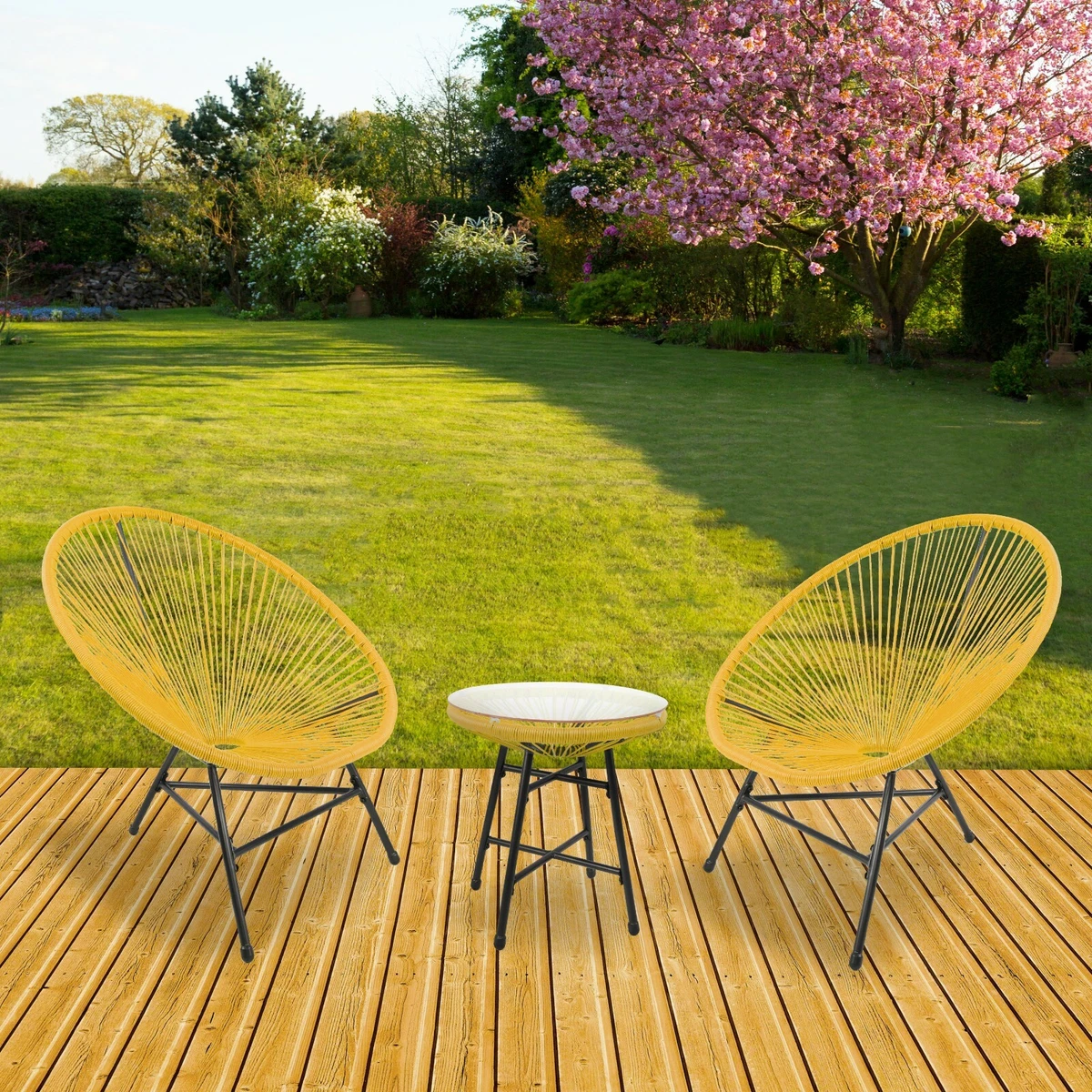 Bistro set online yellow