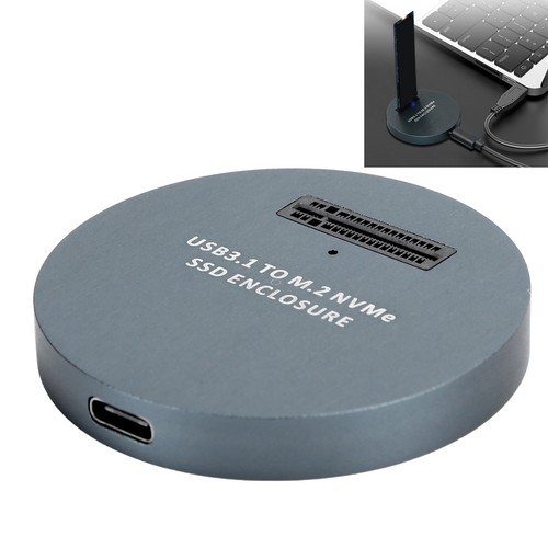 Hard Drive Enclosure Adapter Cable NVME To USB3.1 External Reader Converter Gray - Picture 8 of 12