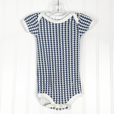 petit bateau stars Bodysuit 3m baby newborn blue white button snap