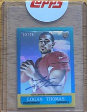 Logan Thomas Commanders Auto 2014 Topps Chrome Mini Refractor Rookie 03/15 SP RC