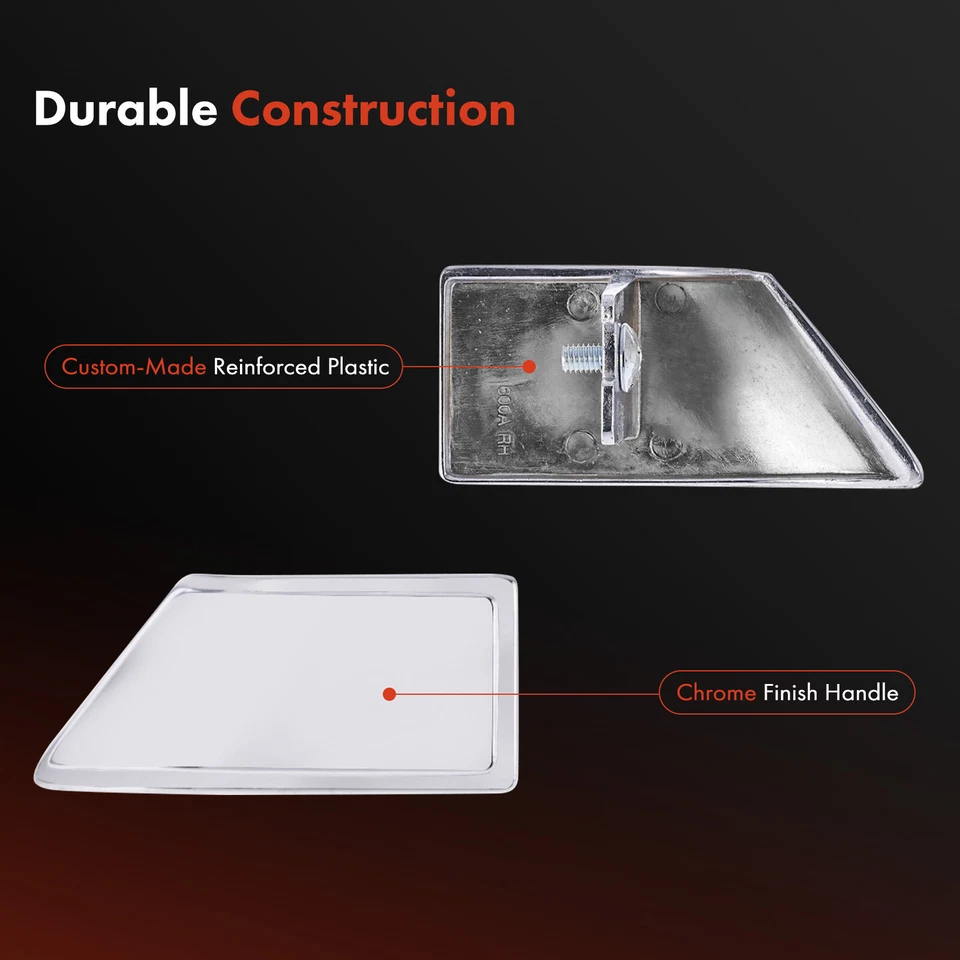 Manija de puerta interior metálica plateada para pasajero delantero o trasero para Ford F-500 Mercury Foto 4 de 4