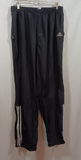 Vintage Adidas XL Youth Running Pants Swishy Windbreaker Bottom Zip 32x31