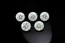 2 Ct Natural White Diamond Round Cut 5 mm 5 Pcs VVS1 D Grade GDGL Certified H34