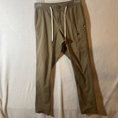 Vuori Ripstop Climber Pants Mens Small Tan Ripstop Performance Drawstring