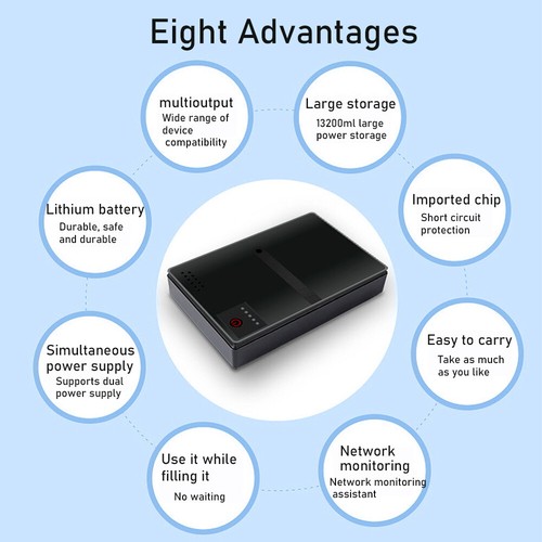 UPS 10400mAh 5V/9V/12V Uninterruptible Power Supply For WiFi Router - Picture 2 of 19