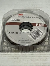 3M 20966 1" x 20 yd P180 Grit AO J-Weight 314D Portable Utility Cloth Roll